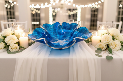 RESIN Blue Galaxy Bowl - Wedding Setting