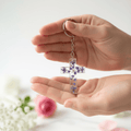 Resin Cross Keychain & Bag Charm – Handmade Faith Gift - The Glossy Gift Shop