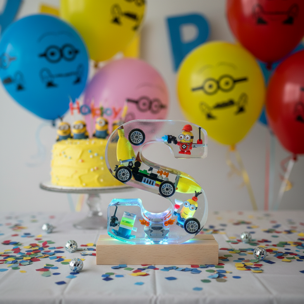 Minion Resin Lighted Letter – Letters A–Z – Kids Night Light Decor