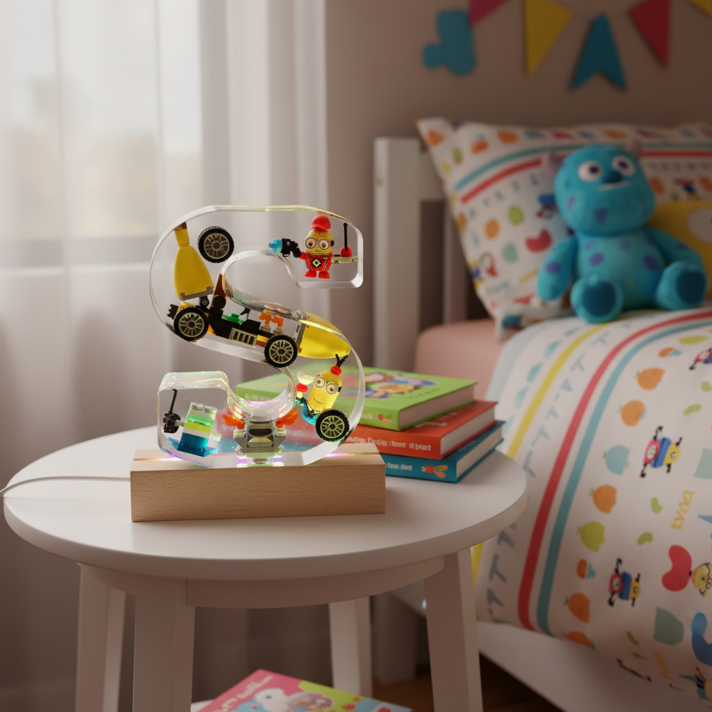 Minion Resin Lighted Letter – Letters A–Z – Kids Night Light Decor