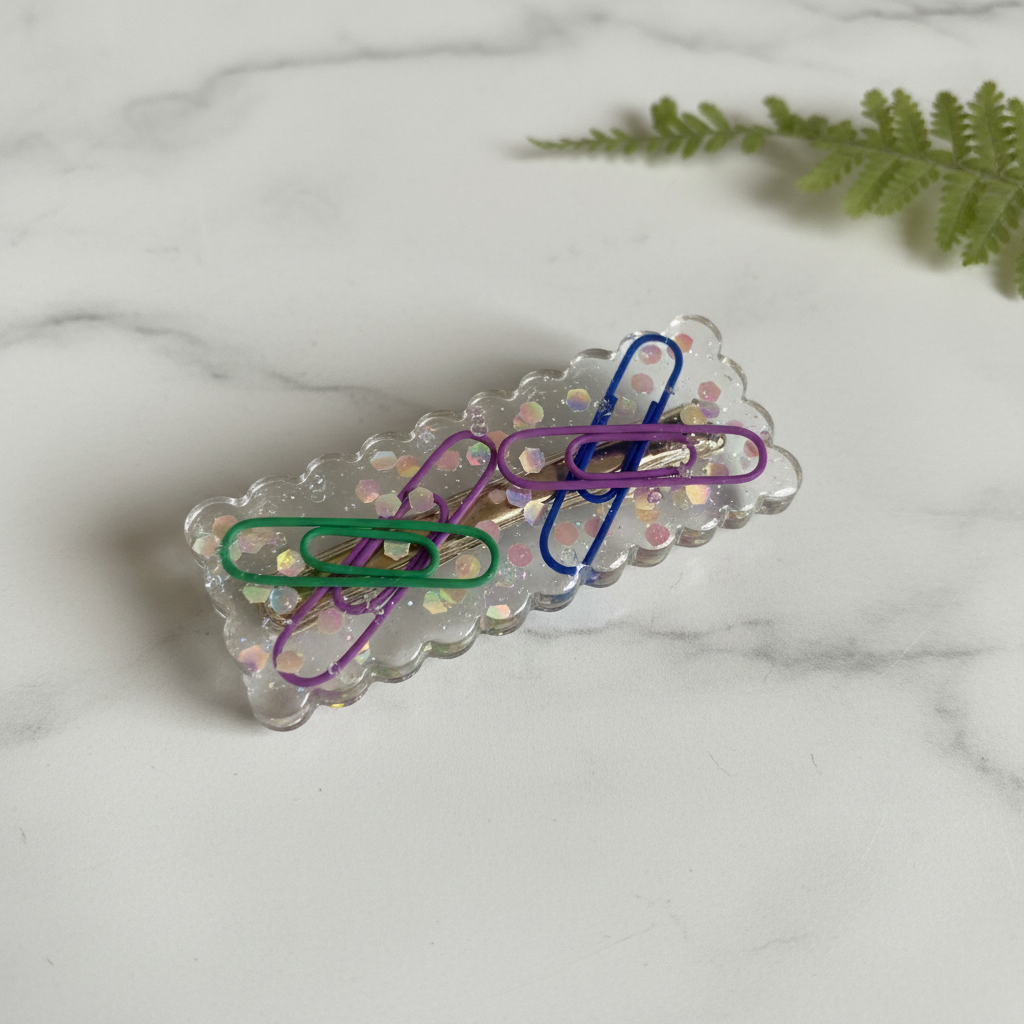Sequin Wire Clip Flat Lay