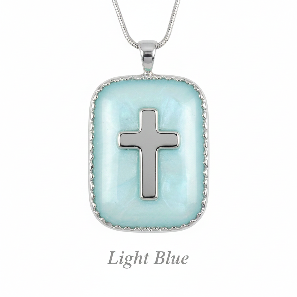 Silver Tone / Light Blue - No Sparkle