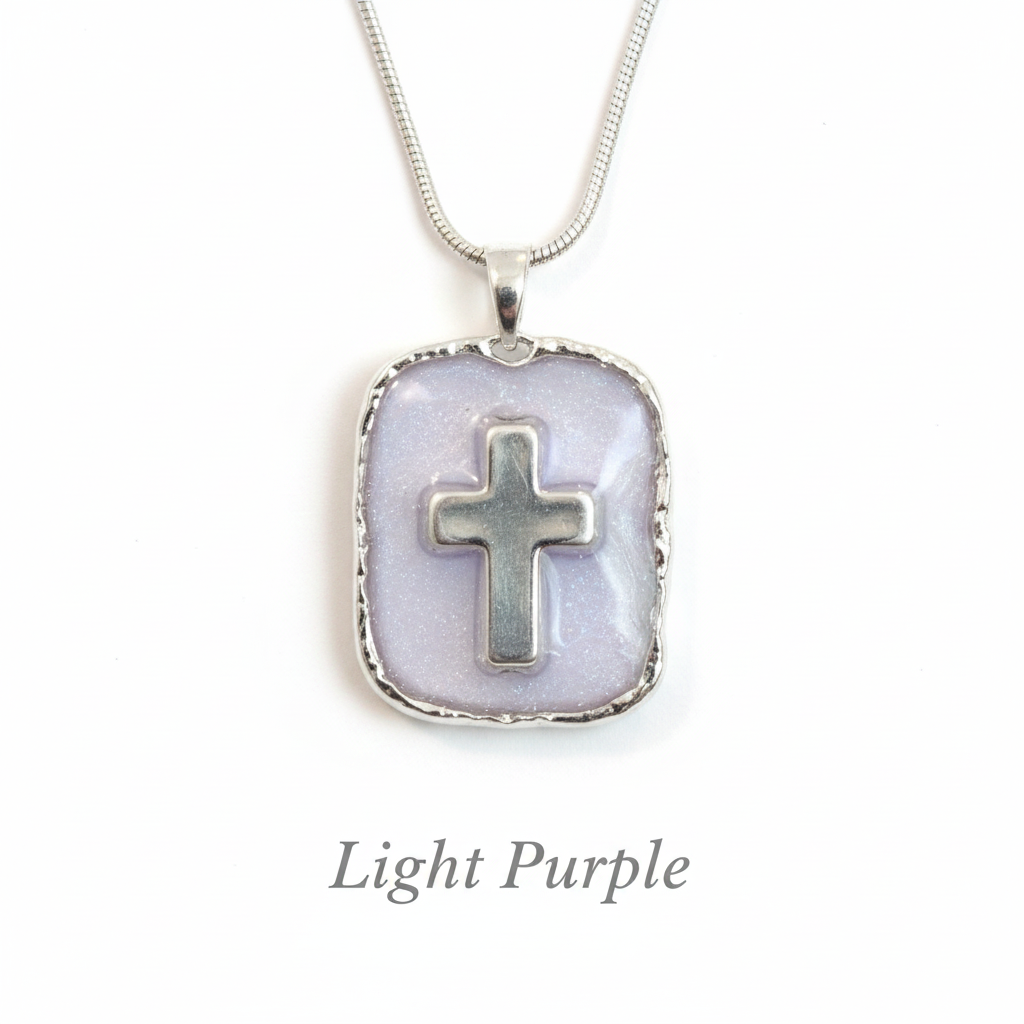 Silver Tone / Light Purple