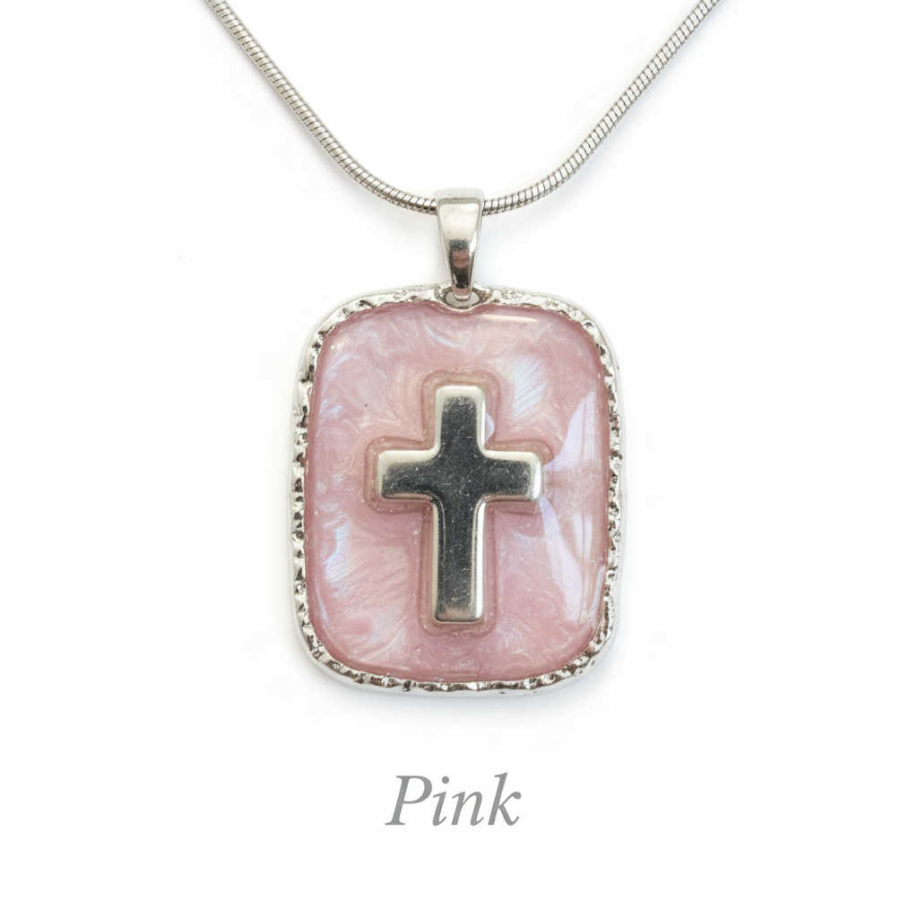 Silver Tone / Pink