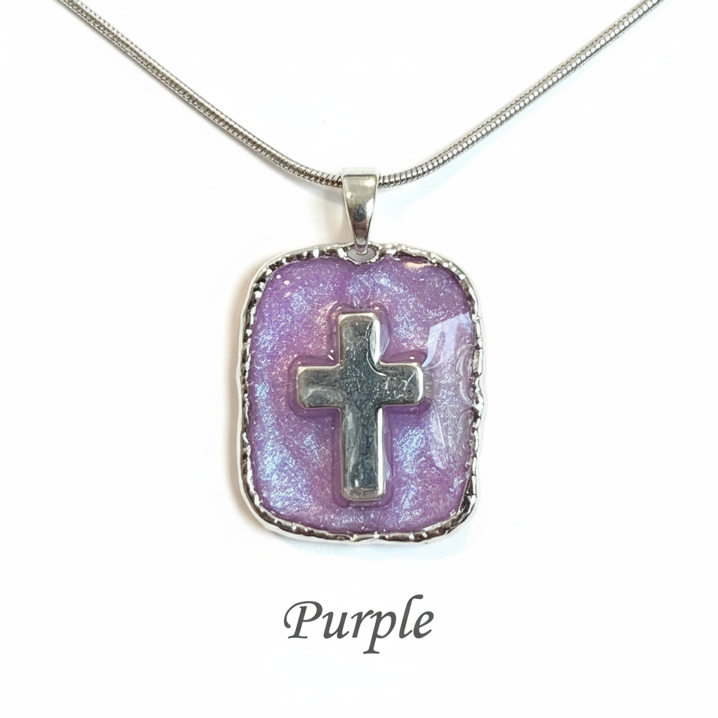 Silver Tone / Purple