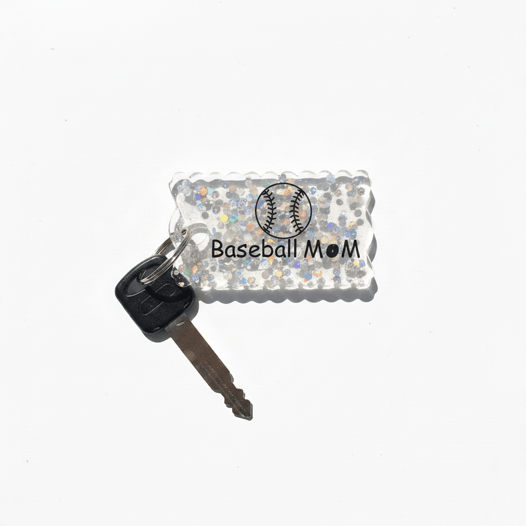 Sports Mom Resin Keychain – Choose Your Sport - The Glossy Gift Shop
