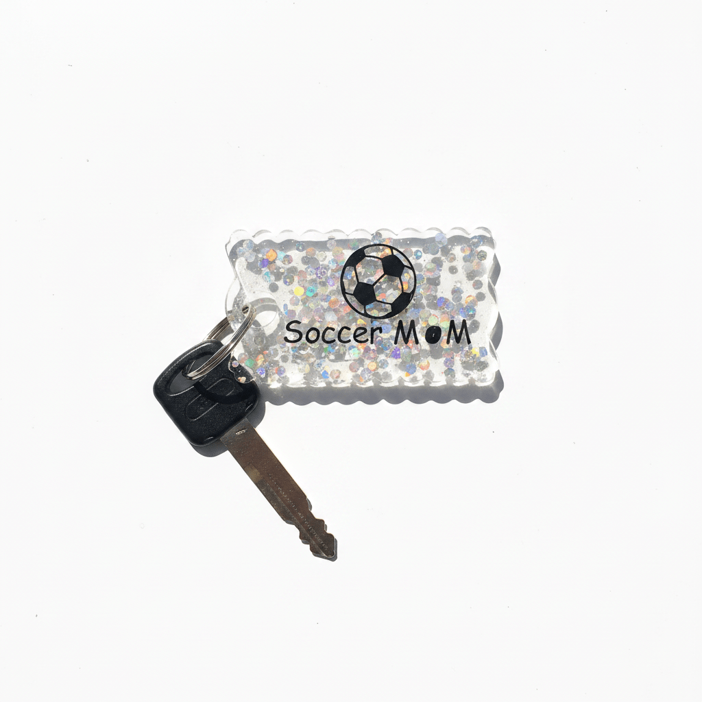 Sports Mom Resin Keychain – Choose Your Sport - The Glossy Gift Shop