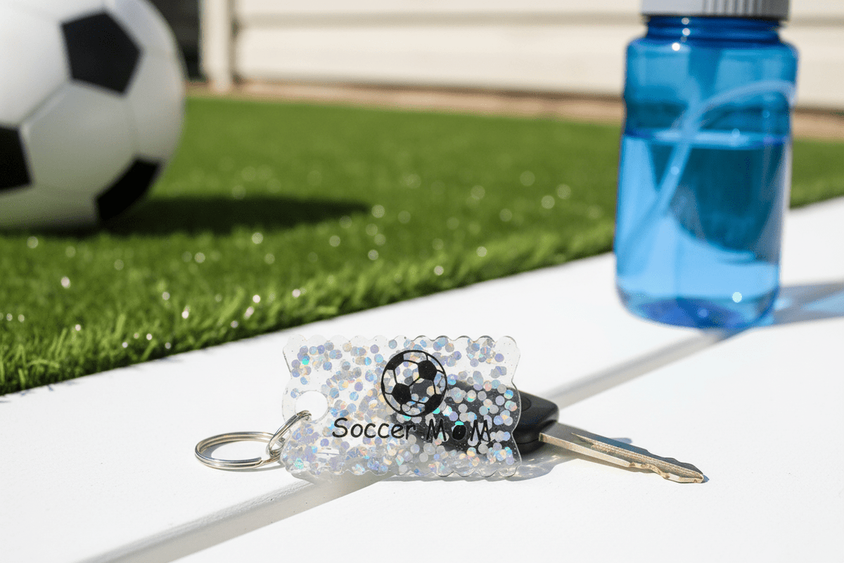 Sports Mom Resin Keychain – Choose Your Sport - The Glossy Gift Shop