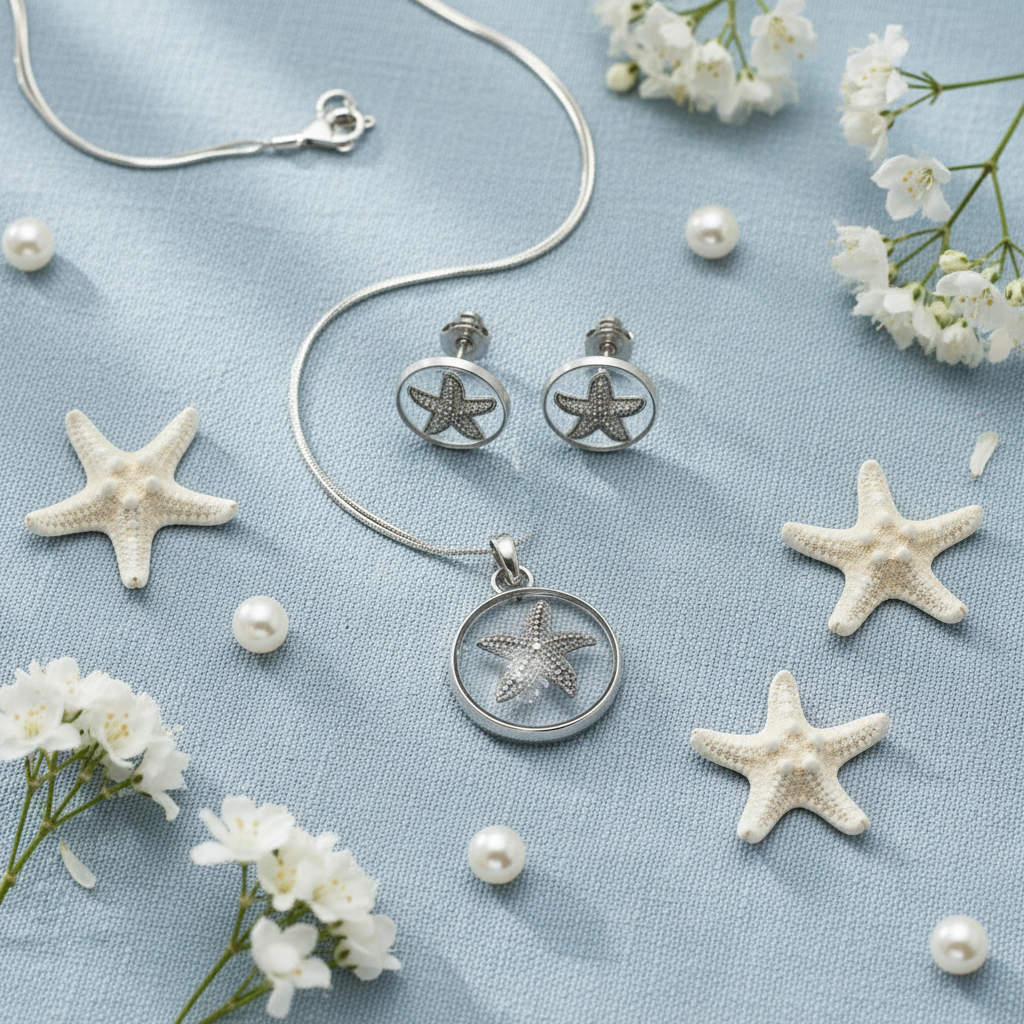 Starfish Set - Blue Linen