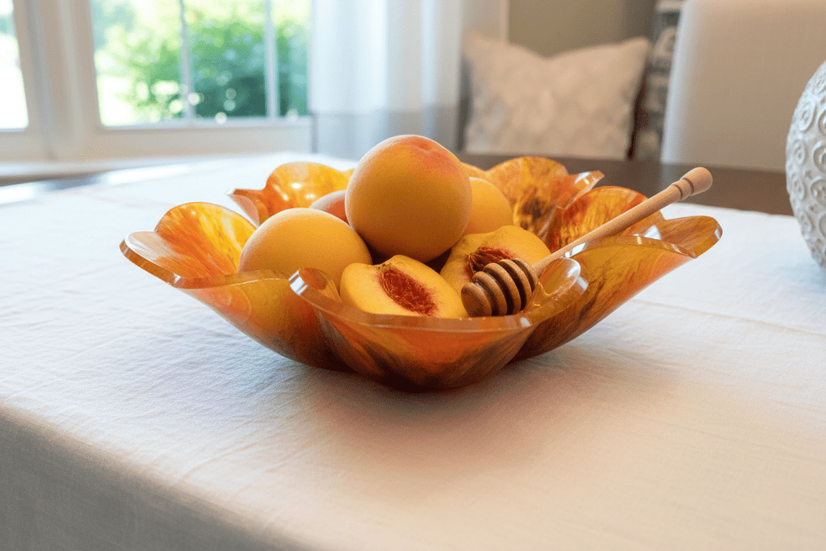 Sunflower Resin Bowl – Colorful Handmade Floral Decor - The Glossy Gift Shop