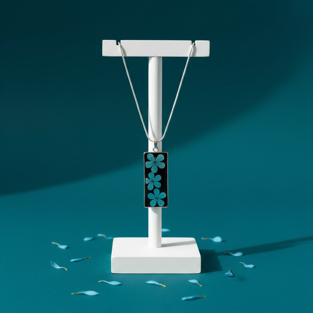 Teal display stand