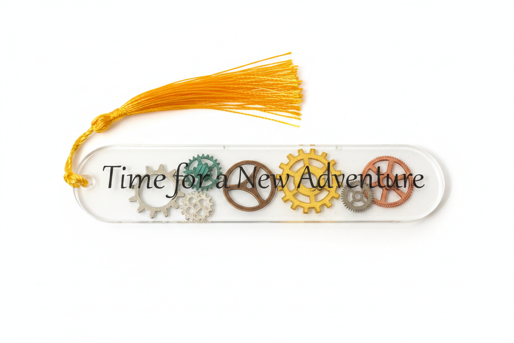 Time for a New Adventure Bookmark – White Background