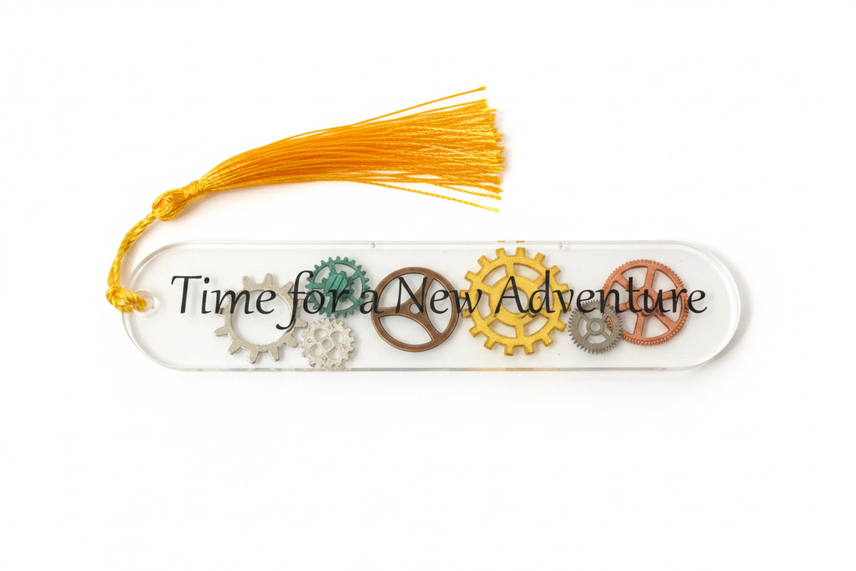 Time for a New Adventure Bookmark – White Background