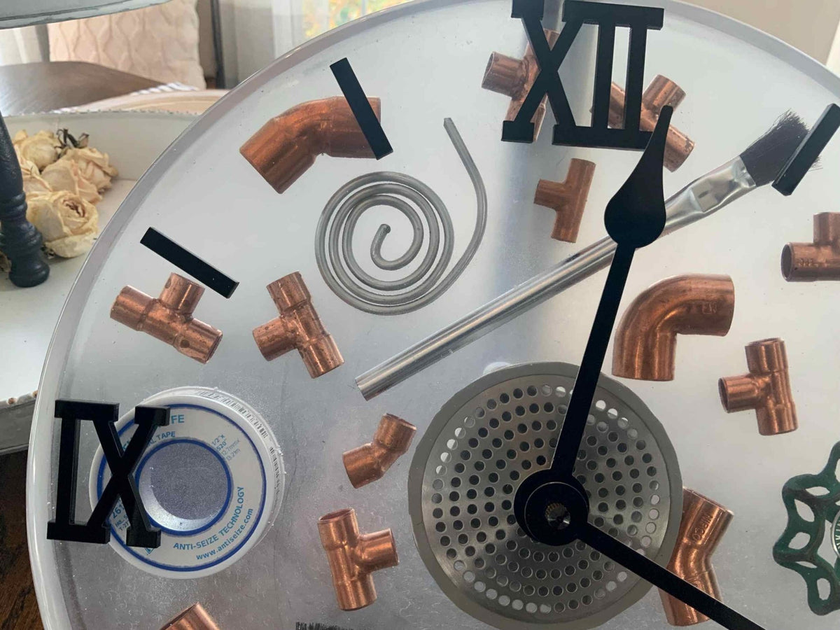 Tradesman Resin Wall Clock – Handmade Trade Gift - The Glossy Gift Shop