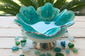 Tropical sea glass scene