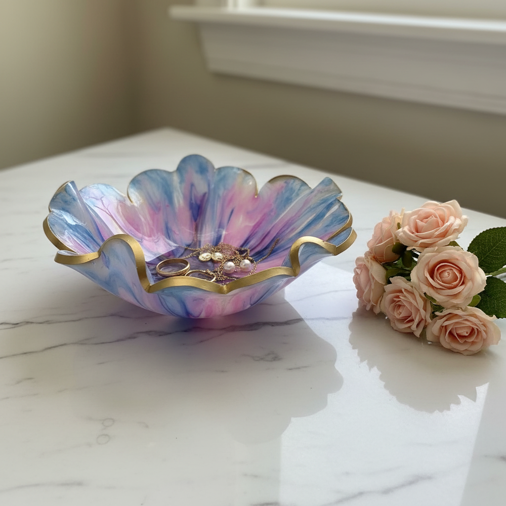 Vanity jewelry dish