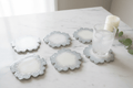 White Shimmer Resin Coaster Set – Handmade Set of 6 - The Glossy Gift Shop