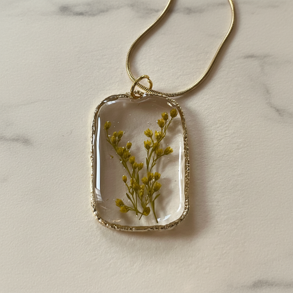 Yellow Wildflower Pendant